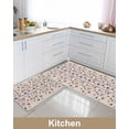thumbnail image 2 of Stars Stripes Kitchen Mat 2 Piece 4th of July Kitchen Rugs Non Slip Star Eucalyptus Leaves Mats, Patriotic Soft Runner Rug Water Absorbent Star loor Mat for Sink 17"x30"+17"x47", 2 of 6