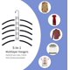 thumbnail image 3 of Colgador de suéter de metal antideslizante 5 en 1 de Nature Smile 2 pack, estante de ropa de armario de múltiples capas, camisa de metal resistente para ahorrar espacio, blusa para colgar Afortunado Sencillez, 3 of 5