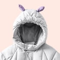 thumbnail image 6 of 6-12 Months Newborn Baby Winter Hooded Snowsuit Deer Ear Padded Romper Infant Zipper Warm Jumpsuit Outfit, 6 of 7
