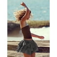 thumbnail image 3 of EMMIOL Women's High Waisted Ruffle Hem Flowy Skorts 2026 Summer Casual Mini Skort Shorts, 3 of 7