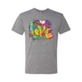 thumbnail image 2 of Wild Bobby, Colorful Rainbow Paint Love Streetwear Mens Premium Tri Blend T-Shirt, Premium Heather, Medium, 2 of 3