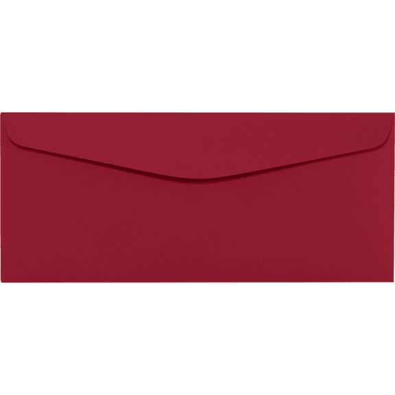 LUXPaper #10 Regular Envelopes, 80lb. Garnet Red, 4 1/8 x 9 1/2, 250 Pack