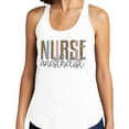thumbnail image 2 of Anesthetist Nurse Leopard Print Tank Top Fitted Racerback Women's X-Small Heather Grey, 2 of 5