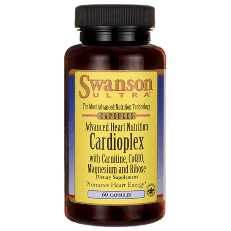 Swanson Cardioplex with Carnitine, Magnesium, Coq10 & D-Ribose 60 Caps