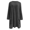 thumbnail image 5 of WILLBEST Fall Womens Tops Womens Winter Coat Loose Wool Jacket Long Sleeved with Pockets, 5 of 5