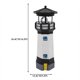 thumbnail image 3 of Torre de luz solar de 35,5 cm de alto con luces LED giratorias. Iluminación solar de 360 grados para exteriores, jardín y patio., 3 of 9