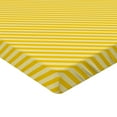 thumbnail image 2 of Ambesonne Vintage Yellow Fitted Sheet 2 Pcs Set, Striped Simple Motif, California King, Yellow and Pale Yellow, 2 of 3