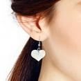 thumbnail image 4 of Sea of Love Heart Shaped White Kabibe Shell Dangle Earrings, 4 of 5