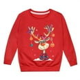 thumbnail image 4 of Wdgfv Chandails de Noël pour Filles, Hauts à Enfiler, Manches Longues, Col Ras du Cou, Chandail Doux et Décontracté, Haut à Enfiler pour la Saison des Fêtes, Tenue Confortable, Rouge, 6-7 Ans, 4 of 4