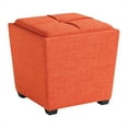 thumbnail image 1 of Rockford Storage Ottoman in Tangerine Orange Fabric, 1 of 8