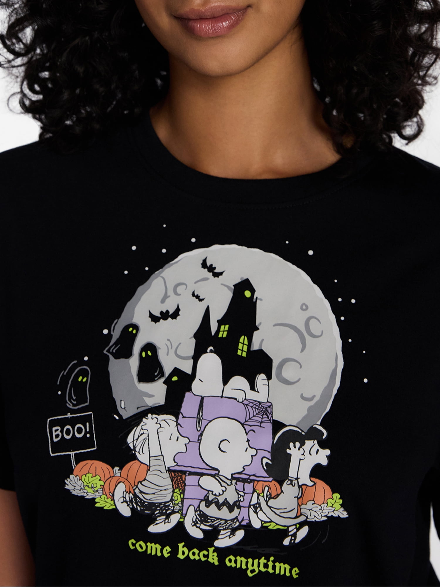 Peanuts Haunted House Women's and Women's Plus Shorty Set, 2-Piece Sizes XS-3X