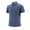 Blue, variant on Men's Workout Shirts, Short Sleeve Athletic Top with Lapel, Stretch Nylon Spandex Fabric for Gym Training and Casual Wear