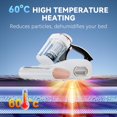 thumbnail image 4 of Mattress Vacuum Cleaner Bed Vacuum with 16Kpa Suction Power & 253.7nm UV-C Light & Ultrasonic & Heating & HEPA Filter Function & 35000 RPM/Min Single Brushroll Rotation & USB Charging Cable 500W, 4 of 7