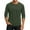 AD04_Army Green, variant on Resicozy 3/4 Sleeve Shirt for Men Solid Color Crew Neck Baseball T-Shirts Fall Fashion T Shirts Casual Loose Fit Tees White L