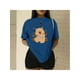 thumbnail image 1 of Playera Blusa De Capybara Con Paliacate Diseño Divertido Ropa Para Mujer Capibara Color Azul Talla Grande Marca Emil SaEs, 1 of 4