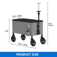 thumbnail image 4 of Dextrus 80 Quart Patio Rolling Cooler Cart with 360° Swivel Wheels,Outdoor Portable Beverage Ice Chest  Cart,with Handles, Bottle Opener & Drain , Gray, 4 of 10