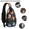 thumbnail image 4 of Planet Moon Rocket Sling Bag, Galaxy Space Backpack for Travel, Astronaut Crossbody Daypack with Starry Night Design, 4 of 6