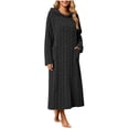 thumbnail image 5 of Stamzod Women's Nightgowns & Sleepshirts Winter Warm Comfy Hooded Pajama Dress Casual Loose Long Night Dress for Women XL, 5 of 8