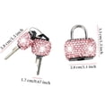 thumbnail image 2 of Small Locks with Keys 2 Pcs Mini Metal Padlock, Tiny Luggage Locks Bling Padlock Jewelry Box Locks Mini Locks for Suitcase Backpack Locker, Pink, Topboutique, 2 of 2
