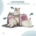 thumbnail image 4 of PETSFIT 17"Pet Carrier Airline Approved, Cat Travel Carrier for Small and Medium Cats，Under 20 lbs, Pink, 4 of 9