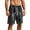 Black, variant on Hurxie Men's Drawstring Loose Fit Jean Shorts Summer Outdoor Casual Jeans Shorts Elastic Waist Beach Denim Short Pants Black,S