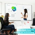 thumbnail image 6 of Maxtek Large Magnetic Whiteboard, 60" x 40" Magnetic Dry Erase Board Foldable with Pen Tray 1 Eraser and 6 Magnets | Wall-Mounted Aluminum Memo White Board for Office Home and School, 6 of 9