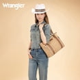 thumbnail image 3 of Wrangler Distressed Tote Bag for Women Western Purse Multi Pockets Handbags and Shoulder Bag, Tan, 3 of 6
