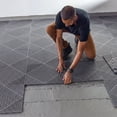 thumbnail image 5 of EasyTile 12 Pack Interlocking Garage & Patio Flooring w/ Drainage, 18x18 Inches, Gray, 5 of 7