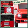 thumbnail image 2 of Track Seven 24V Ride on Car, Licensed Mercedes-Benz G500 Electric Car with Remote Control, USB, Bluetooth, LED Lights, Ride on Truck for Boys Girls Age 3+, Red, 2 of 8