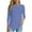 Blue, variant on Summer Akafmk 3/4 Sleeve Shirts for Women,Summer Womens Striped T Shirts,Fashion Casual 1/2 Sleeve Print Ladies Round Neck Blouse