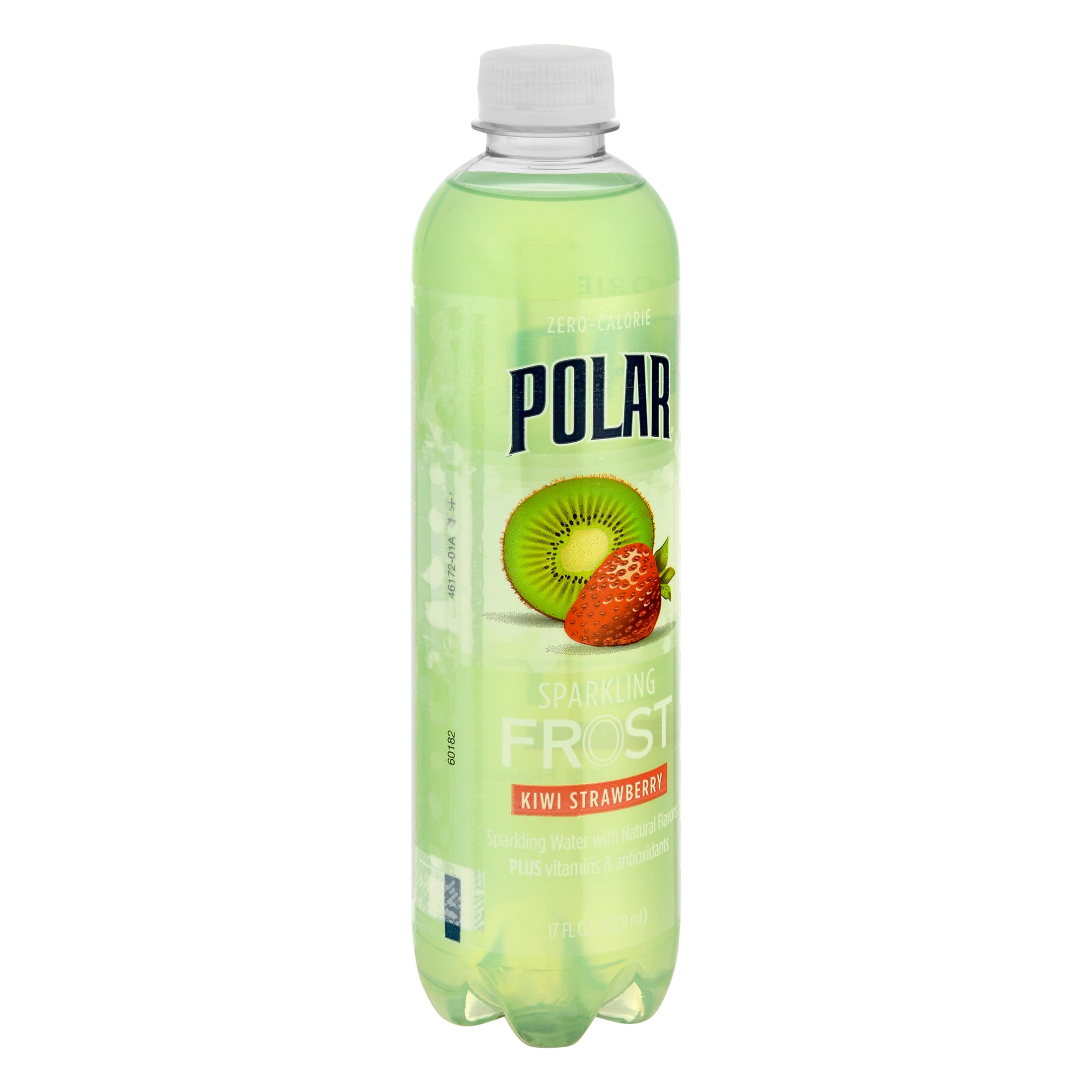 Polar Beverages Sparkling Frost Water, Strawberry Kiwi Liquids, 17 oz