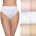 thumbnail image 1 of Vanity Fair Womens Flattering Lace Hi-Cut Panty 3-Pack, 6, 1 of 1