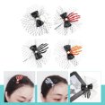 thumbnail image 1 of OUNONA 4Pcs Bone Hair Clips Black Cloth  Costume Accessory Skull Hand Shape, 1 of 8