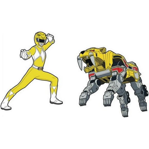 Icon Heroes - Power Rangers Yellow Ranger X Sabertooth Tiger Zord Pin Set  [APPAREL] Pin, Collectible