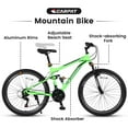 thumbnail image 6 of KEHOMY 26" 21-Speed Bicycle for Adult, Front and rear shock absorption, Camping Bicycle, Height Adjustable ,Mountain Bicycle for Roadways, Mountains bike,Green, 6 of 8