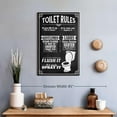 thumbnail image 4 of CDDposter His And Hers Bathroom Rules Canvas - 1 Panel Typography Bathroom Quotes Wall Decor - Bathroom Art Funny Quote and Bathroom Wall Art Canvas - Funny Wall Quotes - 20" X 30", 4 of 7