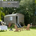 thumbnail image 3 of WINSOON Folding Adirondack Chair and Table Set 3 PCS Garden Outdoor Patio Chairs, Teak Finish, 3 of 8