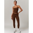 thumbnail image 2 of IDOPIP 2 Piece Workout Sets for Women High Waisted Seamless Butt Lifting Leggings Gym Yoga Outfit Stretchy Sports Bra Set S Brown, 2 of 6