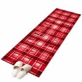 thumbnail image 6 of Red Plaid Kitchen Runner Rug 2x6 Washable Runners for Hallway Non Slip Modern Art Checkered Farmhouse Large Area Rug Indoor Floor Carpet for Bathroom Laundry Entryway Bedroom Living Room, 6 of 8