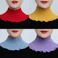 thumbnail image 2 of Turtleneck Fake Collar Scarf For Sweater Knitted False Collar Necks Guard Scarfs H2J5, 2 of 8