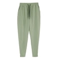 thumbnail image 2 of BRGZLK Mens Joggers Pants Solid Color Ice Silk Thin Weekend Performance Sweatpants Casual Breathable Running Drawstring Zipper Pocket Pants, 2 of 5