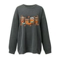 thumbnail image 4 of Patlollav Halloween Sweatshirts,Women Pumpkin Coffee Graphic Fall Crewneck Shirt, 4 of 6