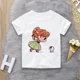 thumbnail image 4 of Ropa de verano unisex para niños, camiseta de princesa con bonitos dibujos animados para niño y niña, estética divertida, cuello redondo, manga corta blanca, 4 of 5