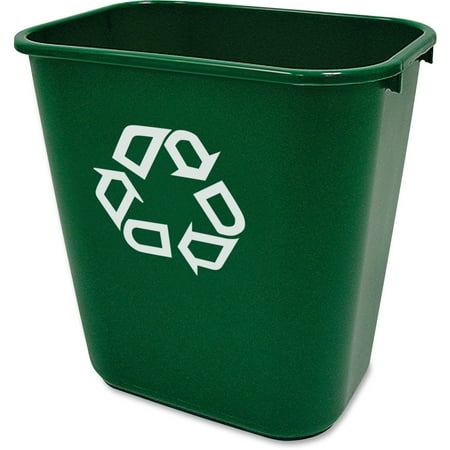 - Rubbermaid Commercial, RCP295606GN, Deskside Recycling Container, 12, Green