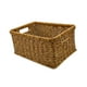 thumbnail image 1 of Cesta de ratán, cesta para pan, cesta rectangular multiusos para cocina de estilo rústico. Oscuro 34x24x14cm, 1 of 9