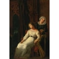 thumbnail image 2 of Eugène Delacroix 11x14 Gold Ornate Wood Frame and Double Matted Museum Art Print Titled - Desdemona and Emilia, 2 of 4