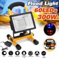 thumbnail image 1 of 300W-900W Portable LED Rechargeable Floodlight Waterproof Spotlight Battery Powered Searchlight Outdoor Work Lamp Camping ,Powerful Illumination, 1 of 7