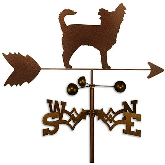 SWEN Products Inc Handmade Long Hair Chihuahua Dog Copper Weathervane