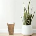 thumbnail image 3 of Maceta decorativa hecha a mano para guardar flores, maceta de paja tejida, 3 of 8