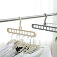thumbnail image 1 of 2Pcs 9 Holes Support Clothes Hanger Home Clothing Drying Rack Storage Holder, 1 of 8